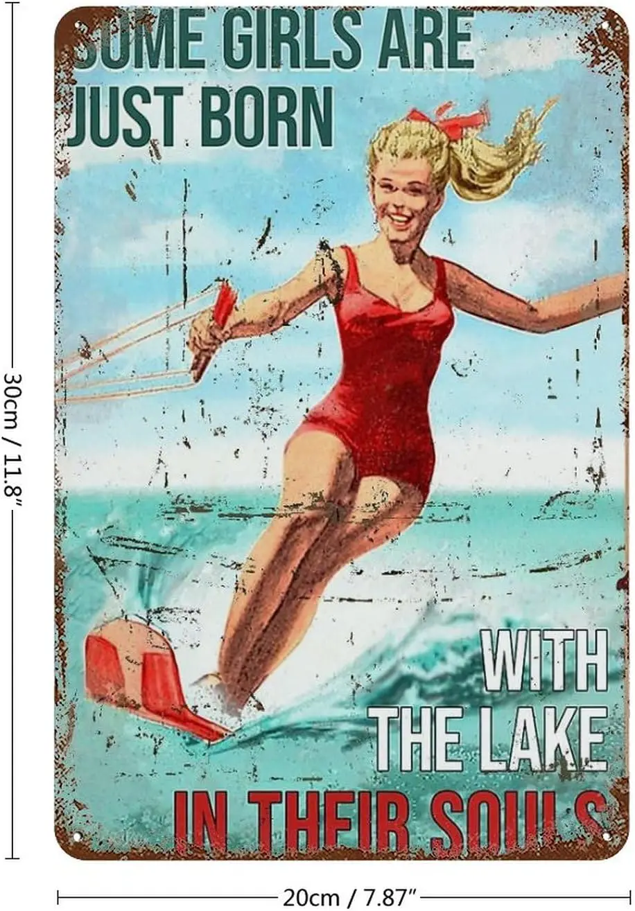 Винтажный жестяной знак для спальни лыж металлический водные лыжи некоторые