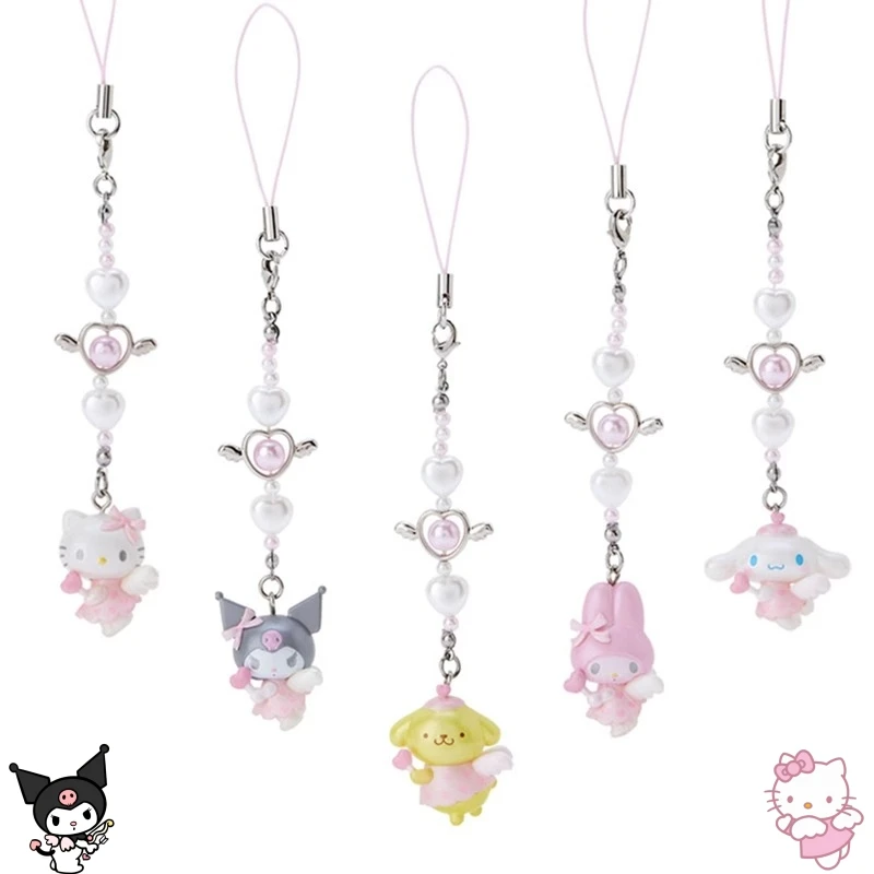 

Hello Kitty Kuromi Love Angel Series Аниме Кулон кавайная девушка сердце школьный портфель украшения Мультяшные строительные Подарки Игрушка