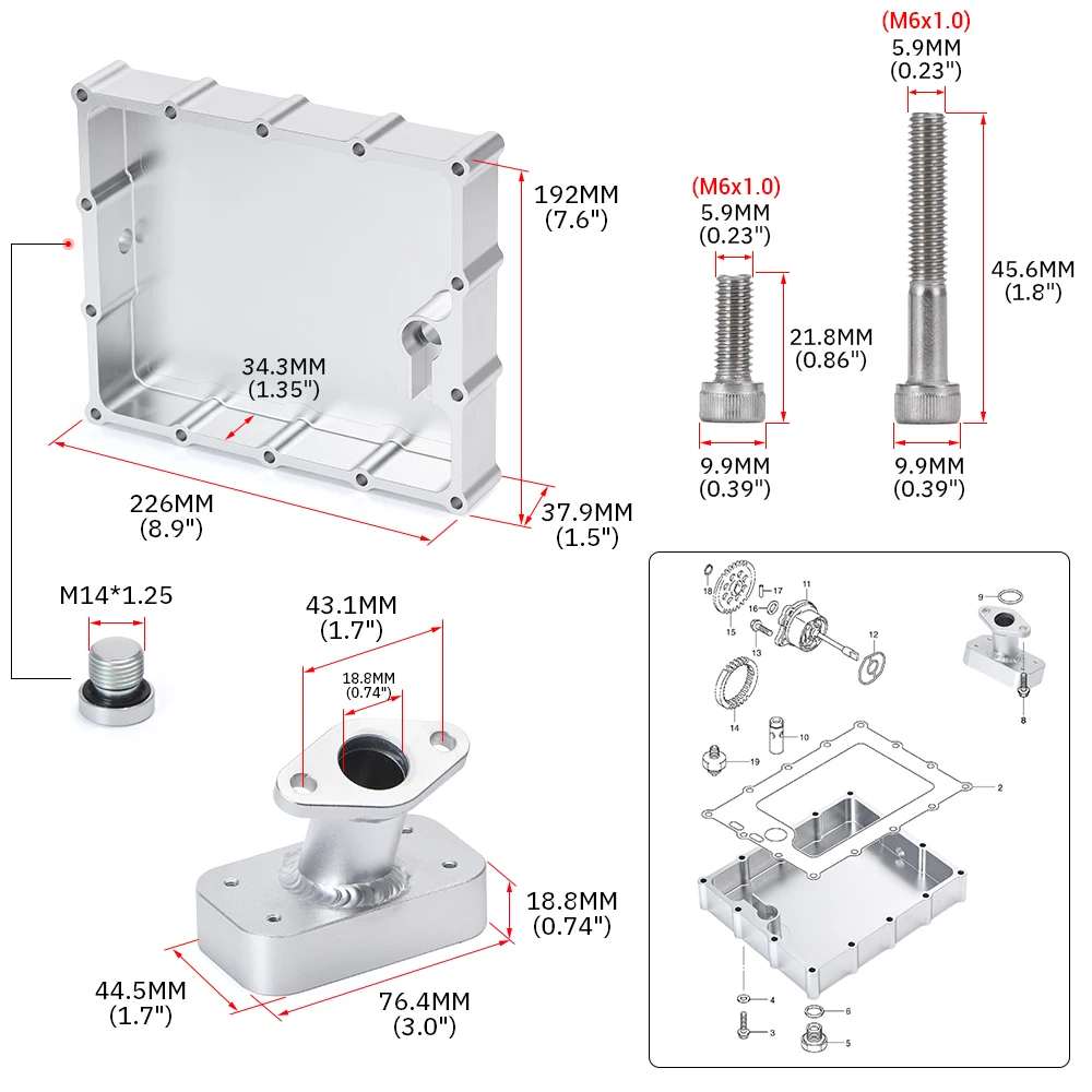 Заготовка масляного поддона с сетчатым фильтром низкопрофильный 11511-35F01 16520-35F01
