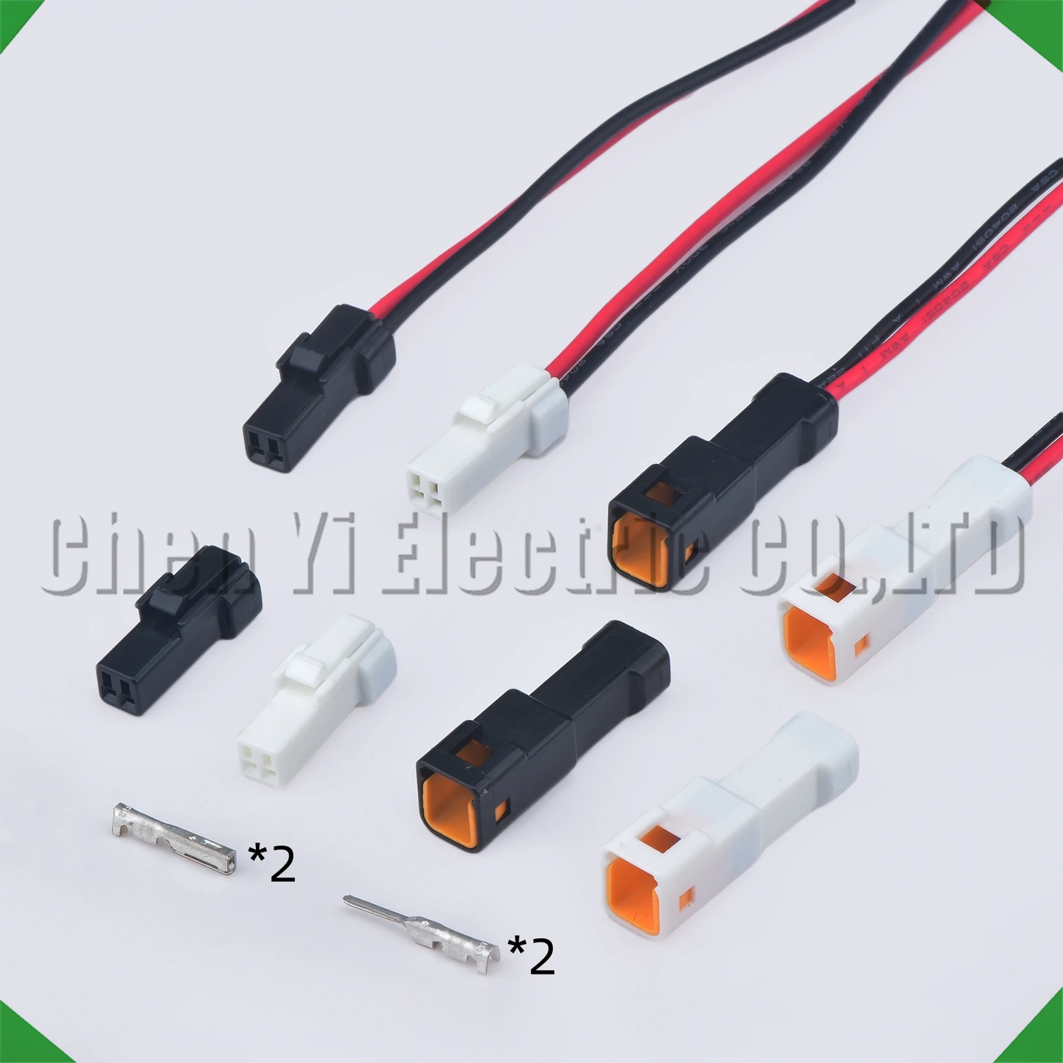 2-контактный автоматический водонепроницаемый электронный разъем жгута