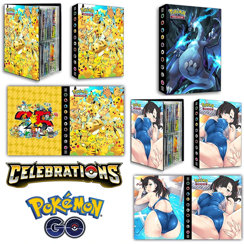 

240PCS Anime Card Album 25th Anniversary Celebration Pokemon Book Stand Pack Collection Classic Hobby Game Booklet Toys Gifts