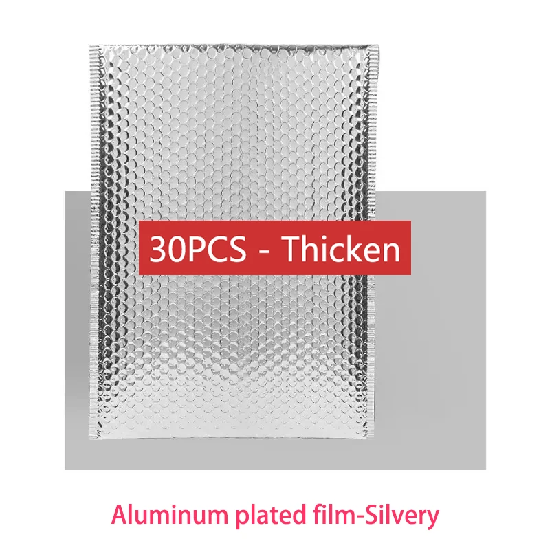 

30 шт., голографический пузырьковый почтовый конверт, утолщенная защита, водонепроницаемые мягкие пузырьковые конверты, сумка для доставки