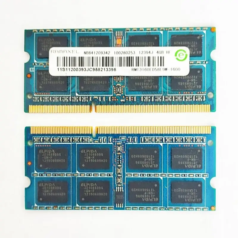 RAMAXEL оперативная память DDR3 4 Гб 2RX8 для ноутбука ddr3 4 Гб 1600 МГц SODIMM 1,5 контактов в