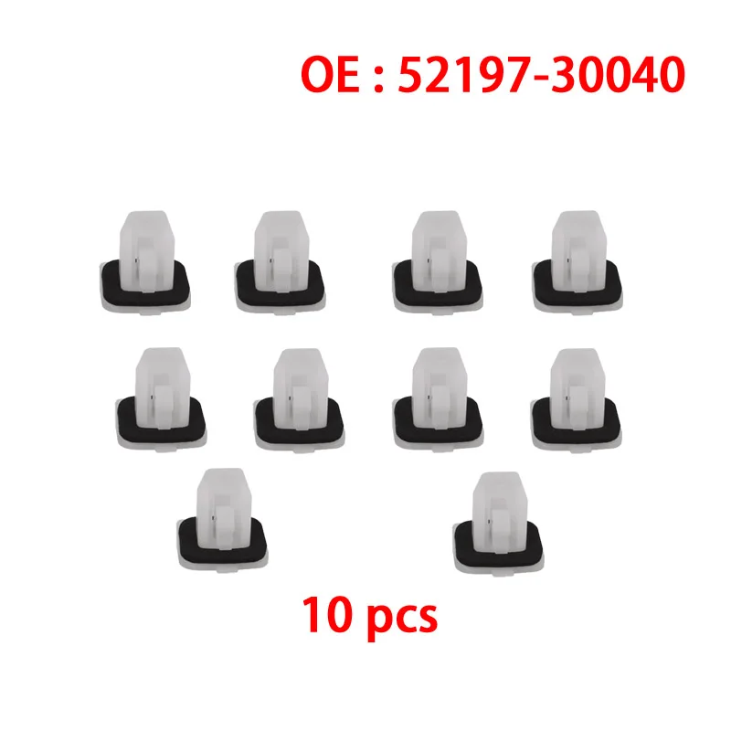 

Белые нейлоновые зажимы для переднего бампера 5219730040 для Lexus CT200h GS300 LS460 RX350 52197-30040, угловые зажимы для переднего бампера, кронштейн