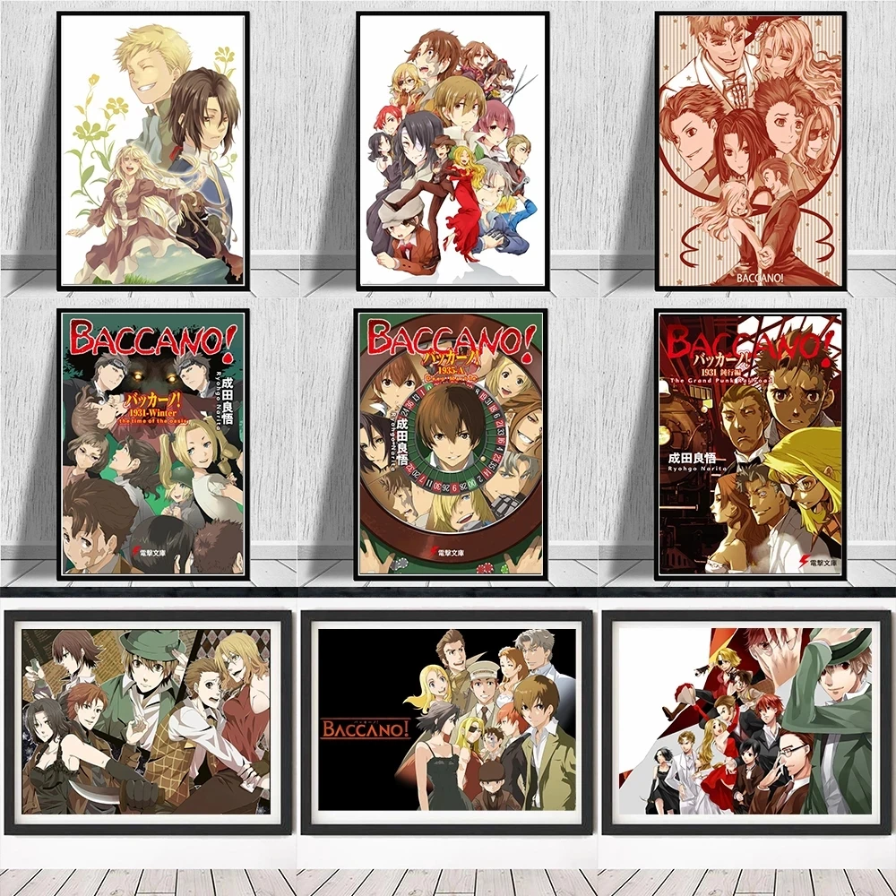 

Wall Art Modular Pictures Anime Figure Canvas Baccano Printed Home Decoration Kawaii Posters Paintings For Living Room No Frame