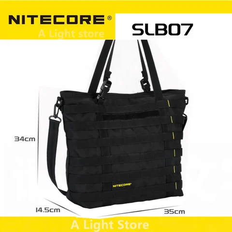 Оригинальная водонепроницаемая сумка-тоут Nitecore SLB07 на 7 л, водонепроницаемая сумка через плечо из 600D полиэстера, система ремней MOLLE, большая ...