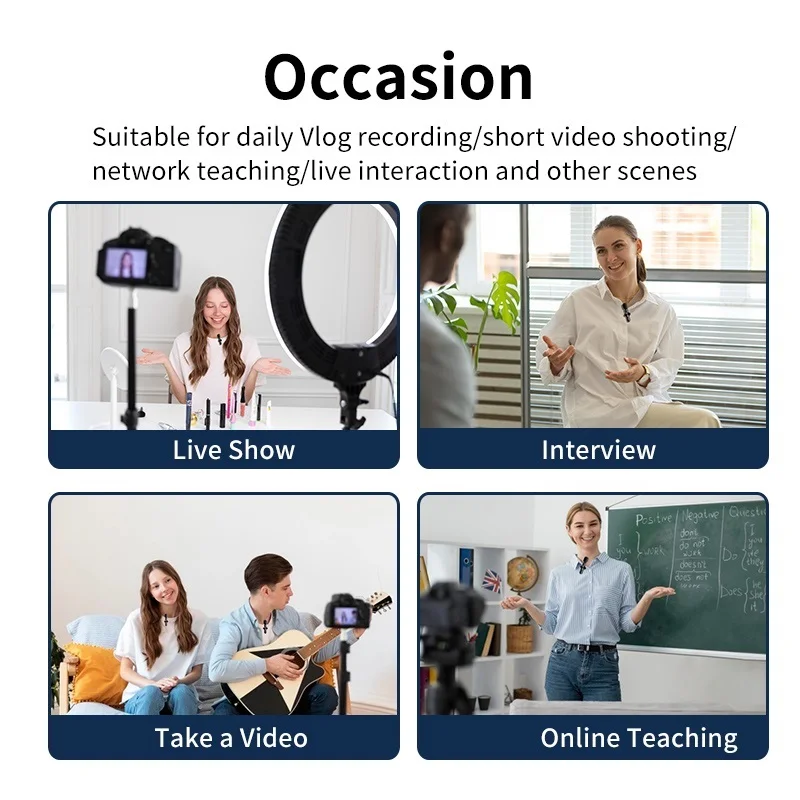 Портативный беспроводной петличный микрофон Xiaomi мини-микрофон для записи аудио