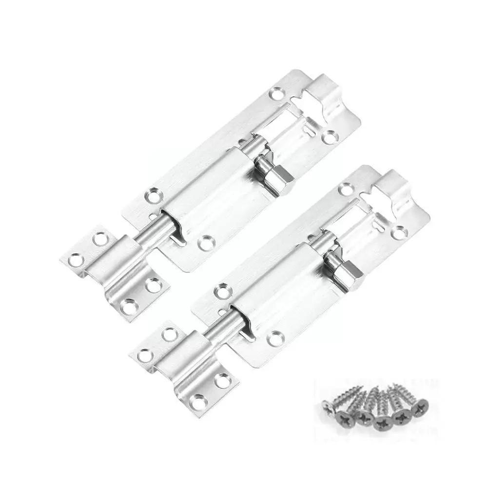 

2pcs Stainless Steel Connecting Rod Bolt Door Lock Anti-Theft Safety Doors Home Windows Guard Security G3G3
