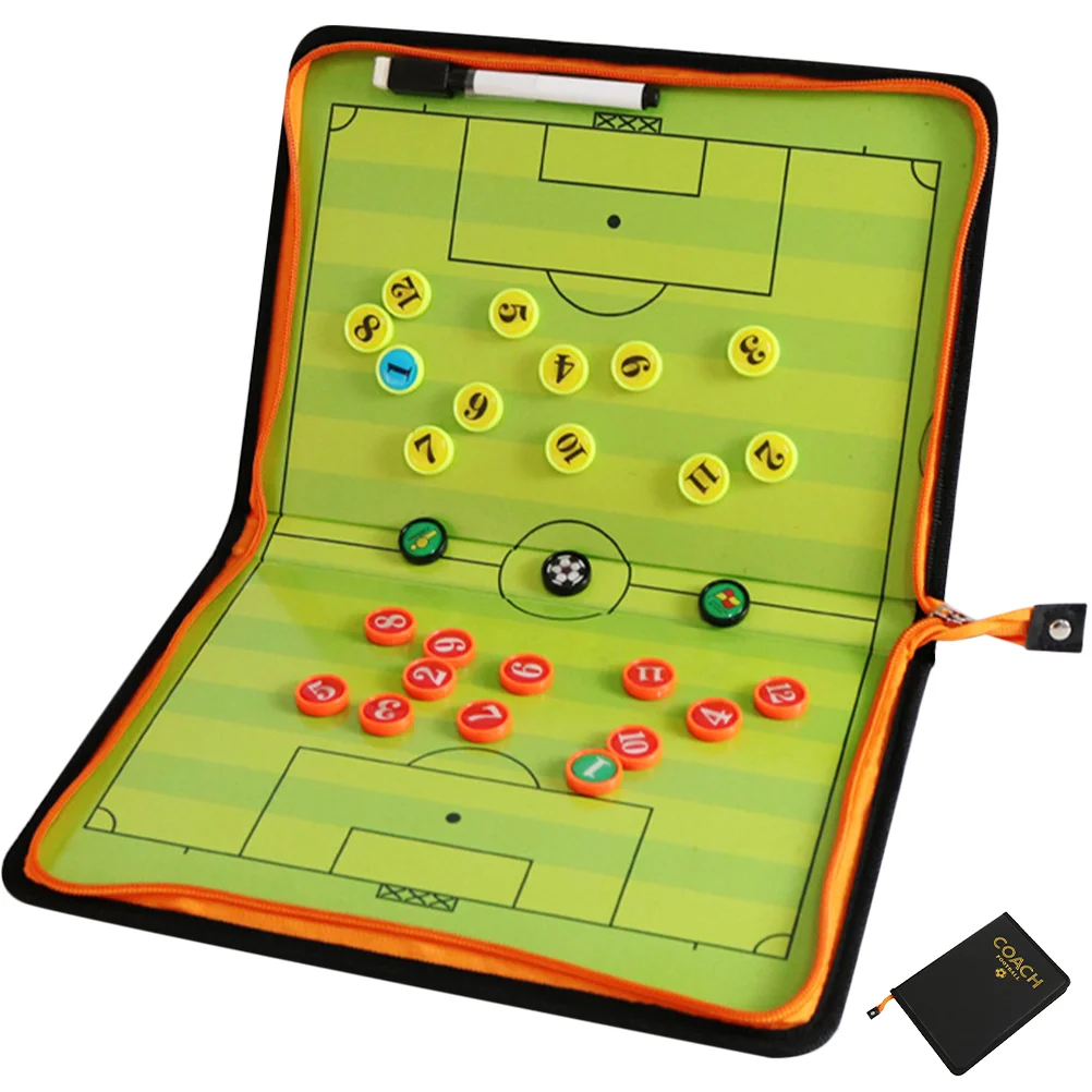 

Board Soccer Football Coaching Clipboard Marker Match Training Tactic Writing Tool Erase Supplies Dry Zipper Equipment Foldable