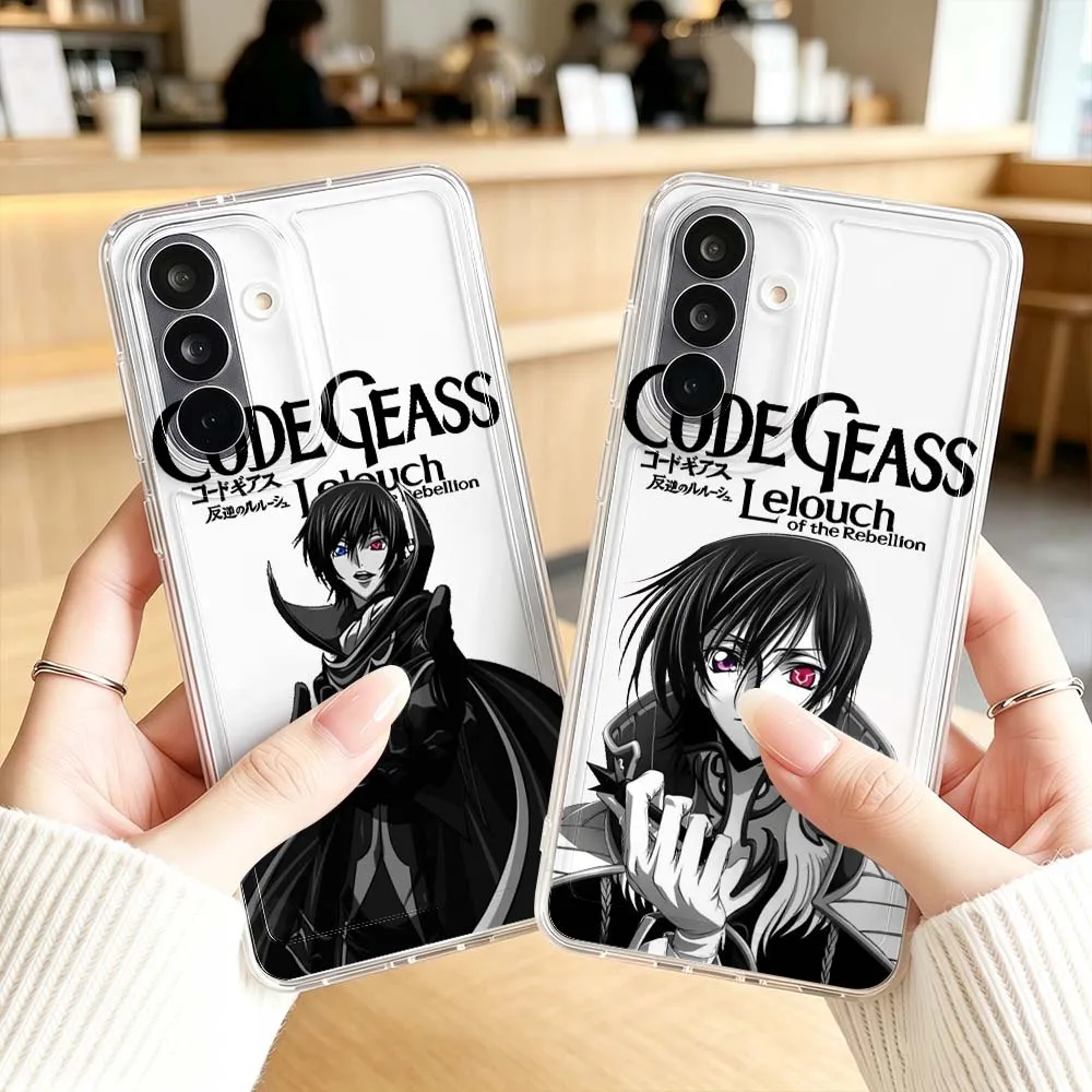 Фото Аниме-чехол CODE GEASS Rebellion для Samsung Galaxy A71 A57 A56 A55 A54 A53 A51 A17 A16 A07 A06 A05 Прозрачный чехол для телефона №2