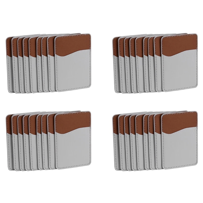 

40Pcs Sublimation Blanks Phone Wallet - PU Leather Card Holder For Back Of Phone Stick On Iphone Android DIY Blanks