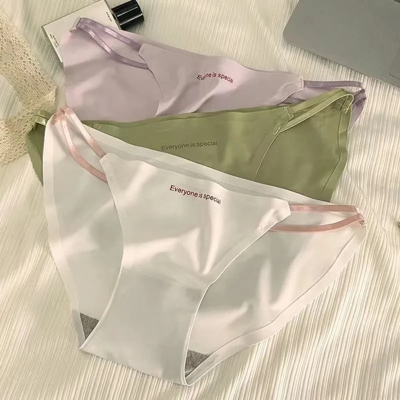 

Yasuk Fashion Menstrual Cotton Women Sweet Breathable Comfortable Soft Female Simple Solid Sling Color Underpants Gentle Split