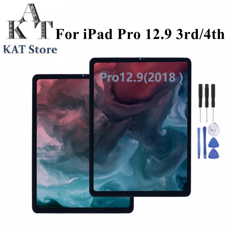 

Original For iPad Pro 12.9" 3rd 2018 4th 2020 A2229 LCD Display Touch Screen Digitizer Assembly Replacement Spare Part + Tools