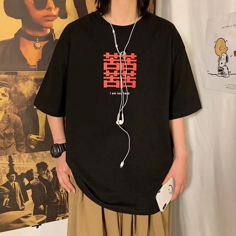 

Oversized T-Shirt Women And Men Unisex Harajuku Clothing Printed Short-Sleeved Top 2022 Summer
