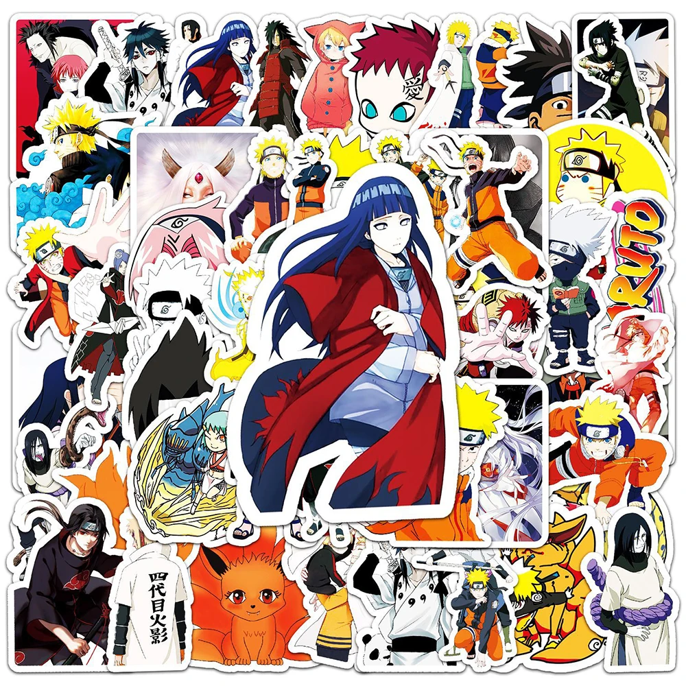 

10/30/62pcs Naruto Anime Graffiti Stickers Uchiha Sasuke Cartoon Sticker for Laptop Motorcycle Notebook Car Diary Kid Decal Toy