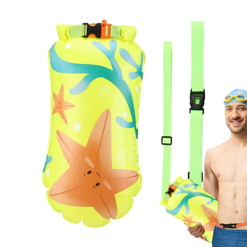 

Swim Safety Float Safety Highly Visible Drifting Drybag Float Inflatable Bag With Detachable Belt For Canoeing Kayaking Paddling