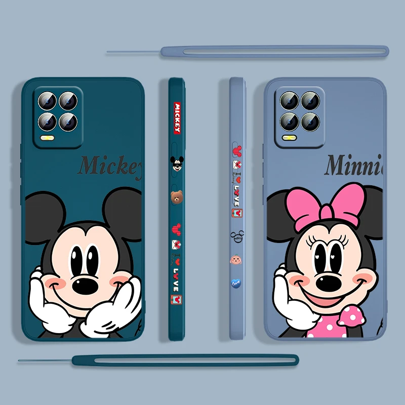 

Anime Disney Minnie Cute Phone Case For OPPO Realme 50A 50i Find X3 X2 Lite GT Neo2T Master Pro C2 C21 XT Liquid Left Rope Cover