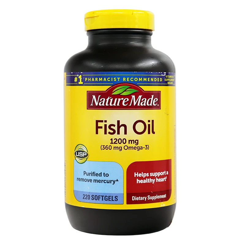 

220 capsules Deep-sea fish oil soft capsule reduces heart risk, keeps cardiovascular health and improves cardiovascular system.