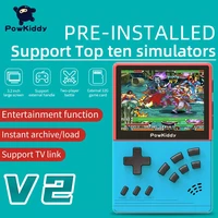 powkiddy v2 retro game pocket console 10 simulators 10000 games 3 2 inch screen handheld game console retro cps1 kids gift