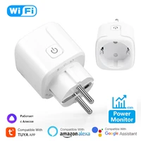 tuya smart plug wifi eu universal 16a with power monitor remote timing socket outlet works with yandex alice alexa goole home