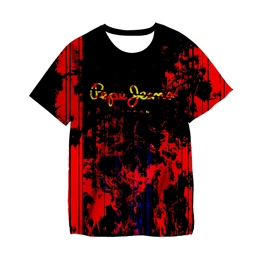 

Высококачественная модная детская новая летняя футболка с круглым вырезом и коротким рукавом для мальчиков и девочек с 3D-принтом пламени