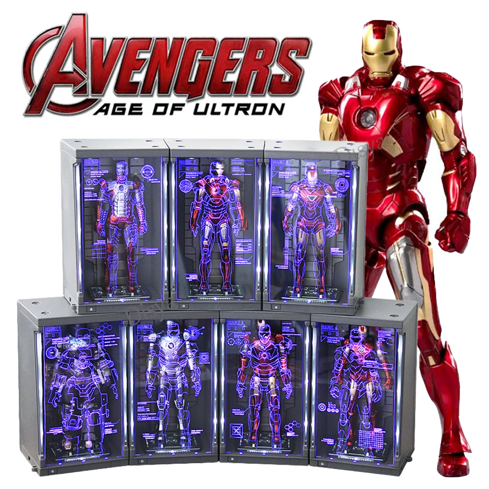 

ZD Original Iron Man MK42 MK43 War Machine Marvel Legends LED MK4 MK5 MK6 Action Figure Avengers Tony Stark Collect Model Gift