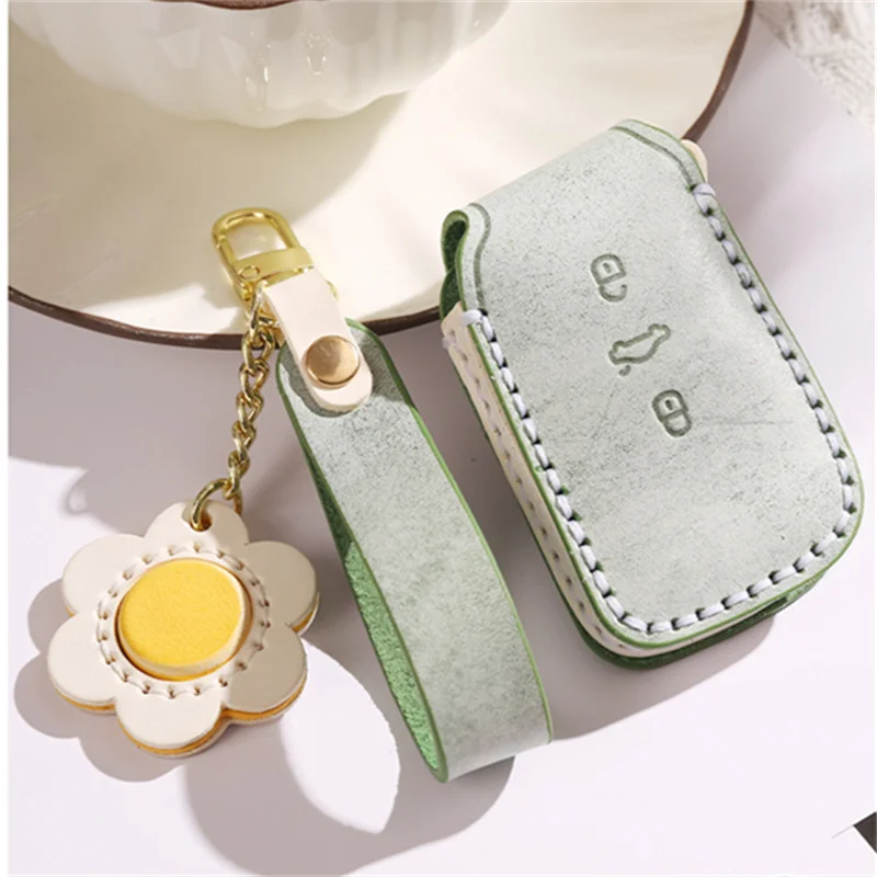 

Кожаный Автомобильный Чехол для ключа с дистанционным управлением для VW Volkswagen Passat B8 Magotan Tiguan Golf для Skoda Kodiaq Superb A7 аксессуары