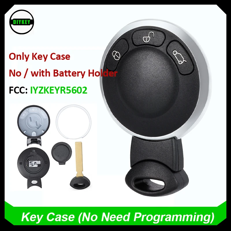 Чехол для дистанционного ключа DIYKEY брелок с 3 кнопками BMW Mini Cooper 2007-2014 FCC ID: IYZKEYR5602