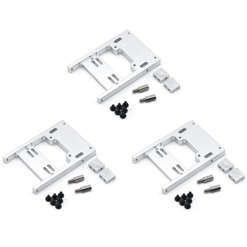 

3X 1/16 RC автомобильный металлический рулевой сервопривод обновление склада фиксированный кронштейн для WPL B1 B14 B16 B24 C24 C14 RC Car-Серебристый