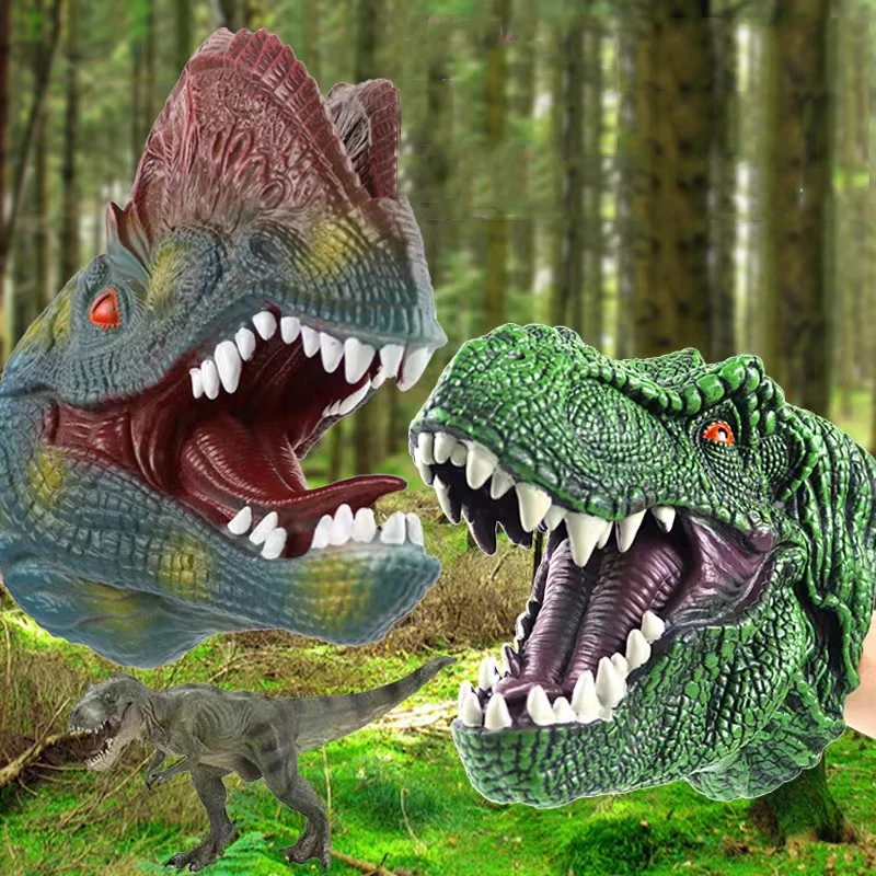 

Dinosaur Hand Puppet toy Gloves Enamel Tyrannosaurus Rex Crocodile Shark Kids Simulation Prank Animal Model Cool Boy Cosplay Toy