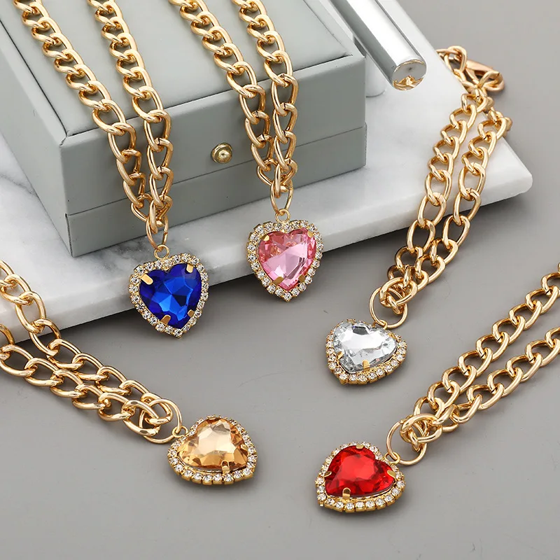 

diy Crystal Pet collar Pendant Necklace Holiday Party luxurious Pet Necklaces Gold Color Chain Cats Puppy Supplies Accessories