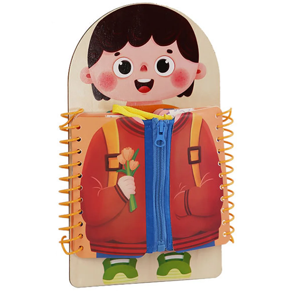 

Board Busy Toy Sensory Dressing Tie Skills Preschool Montessori Learning Basic Kindergarten Life Educational Wooden Travel