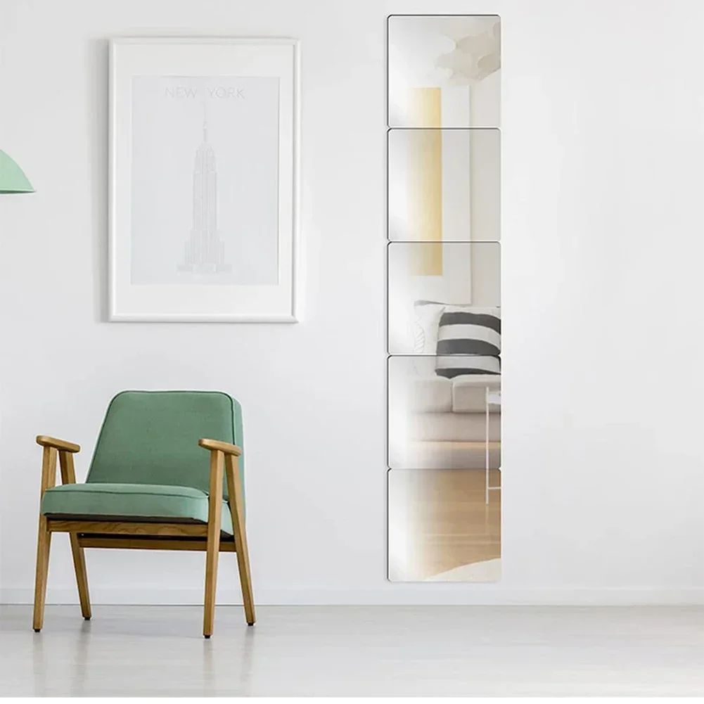 Набор акриловых зеркал самоклеящаяся зеркальная плитка толщиной 2 мм гибкие