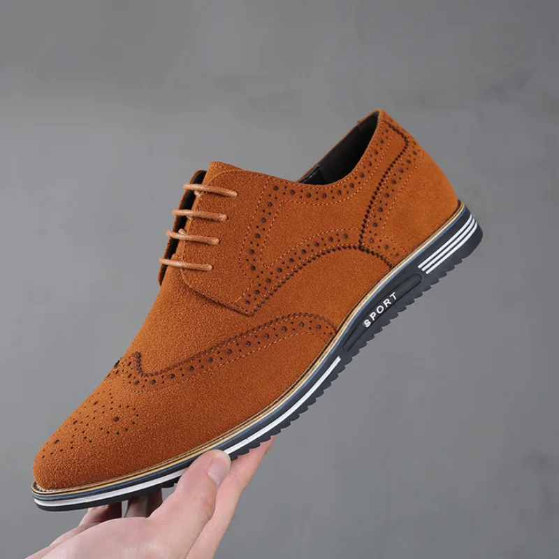 

Casual Shoes Men Dress Shoes for Men 2023 Autumn Wedding Formal Shoes Lace Up Solid Colors Oxford Bussines Pointed Toe Sneakers