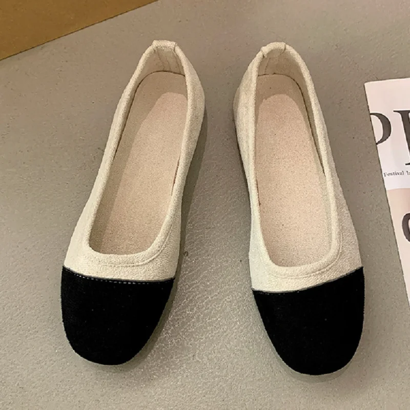 Zapatos de mujer женские милые легкие офисные туфли на плоской подошве с круглым носком