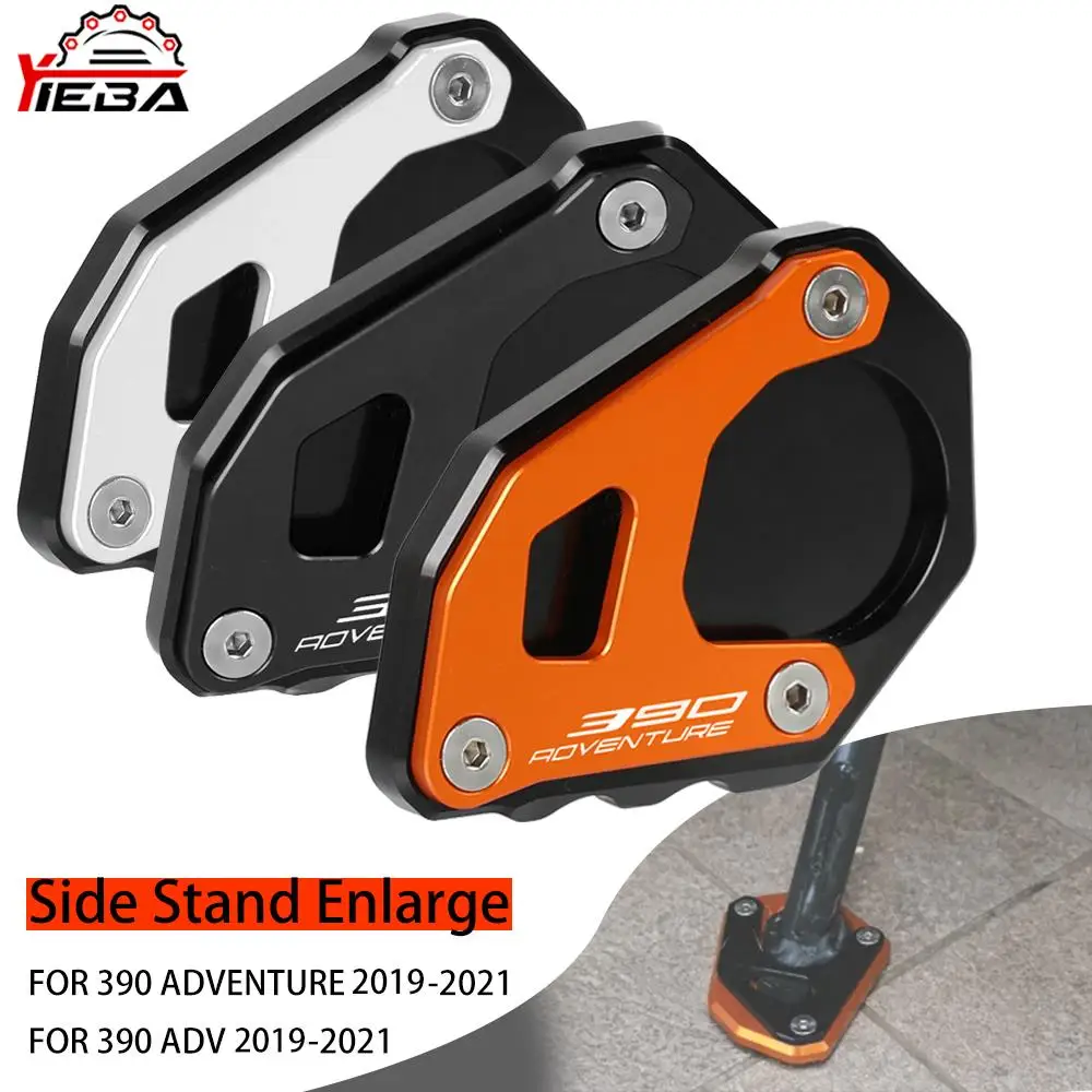 

For 390 ADV Adventure 390Adventure 2019 2020 2021 Motorcycle Accessories Aluminum Side Stand Enlarge Kickstand Enlarge Plate Pad