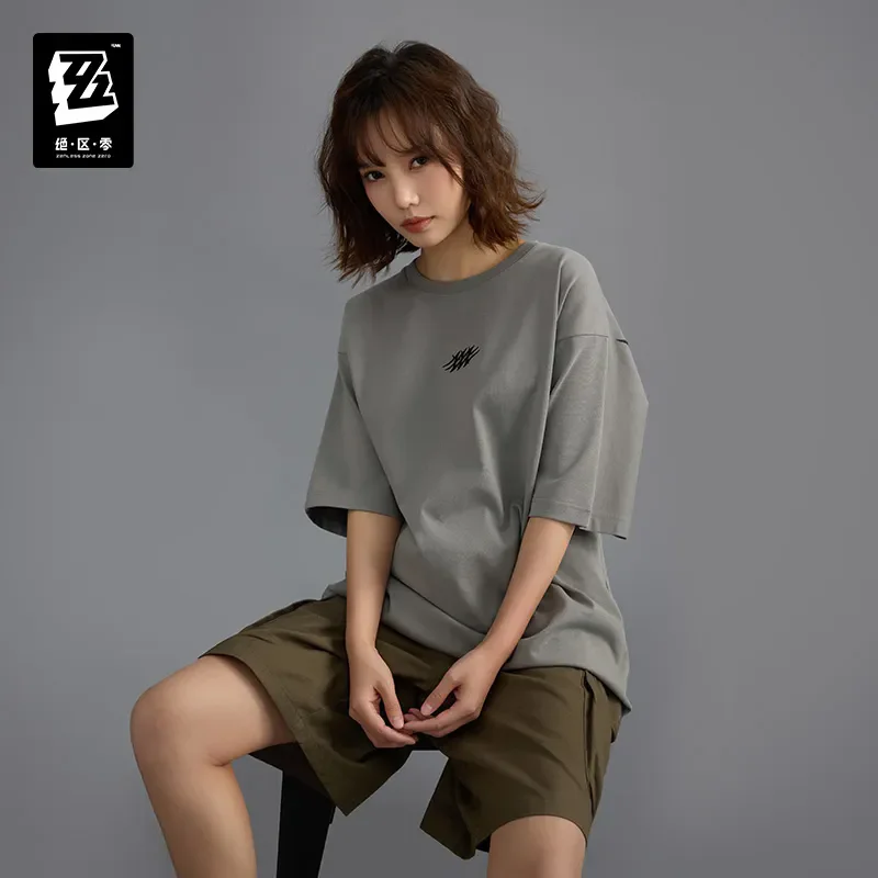 Фото MiHoYo официальная серия Zenless Zone Zero STUDIO 2025SS, хлопковая повседневная футболка с короткими рукавами, топы для косплея, одежда, подарки на Хэллоуин №2