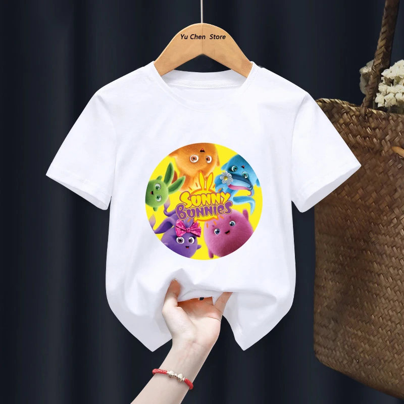 

New Arrival Children'S Tshirt Cute Sunny Bunnies Cartoon Print Girls T-Shirts Summer Fun Boys T Shirt Fashion Toddler Shirt Tops