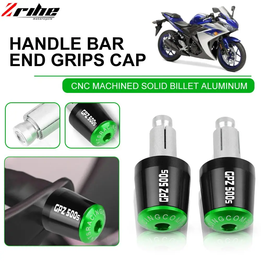 

For Kawasaki GPZ500S GPZ 500S 1990-2009 1991 1992 Motorcycle Handlebar Hand Grips Handle Bar Ends Cap Anti Vibration Slider Plug