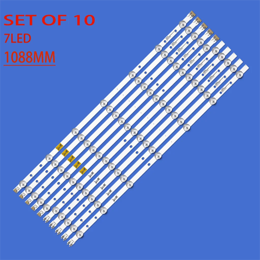 

100% New 10pcs/Kit LED strip for SAMSUNG TV UN55J6201 UN55J620D UE55H6204 CY DJ055BGHV1H SAMSUNG 2013SVS55 3228N1 B2 L07 REV1.7