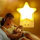 Светодиодный ночник s пульт дистанционного управления датчиком освещенности звезда прикроватный настенный светильник мини-спальный светильник детская для детской спальни