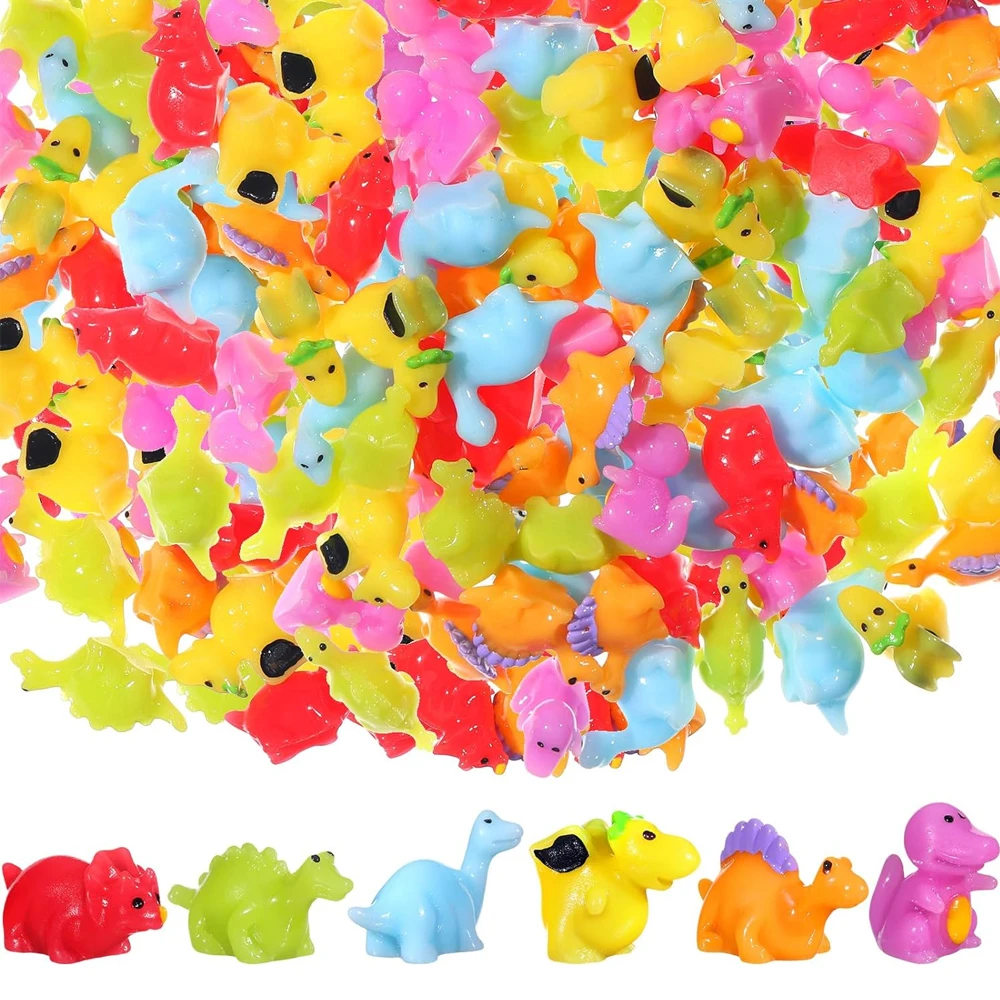 

6/12pcs Mixed Mini Resin Dinosaur Miniatures, Fairy Garden Ornament, Micro Landscape Bonsai for Home DIY Craft Decoration