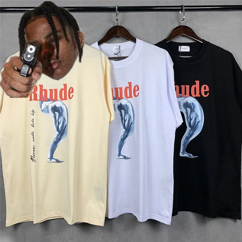 

Vintage RHUDE T Shirt Men Women 1:1 Top Version Rhude T-shirt Tops