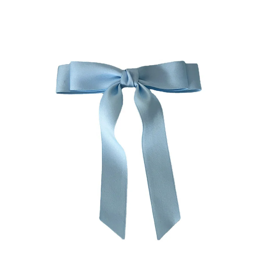 Двухслойный бант для волос с кисточкой модный стиль заколки хвоста однотонный