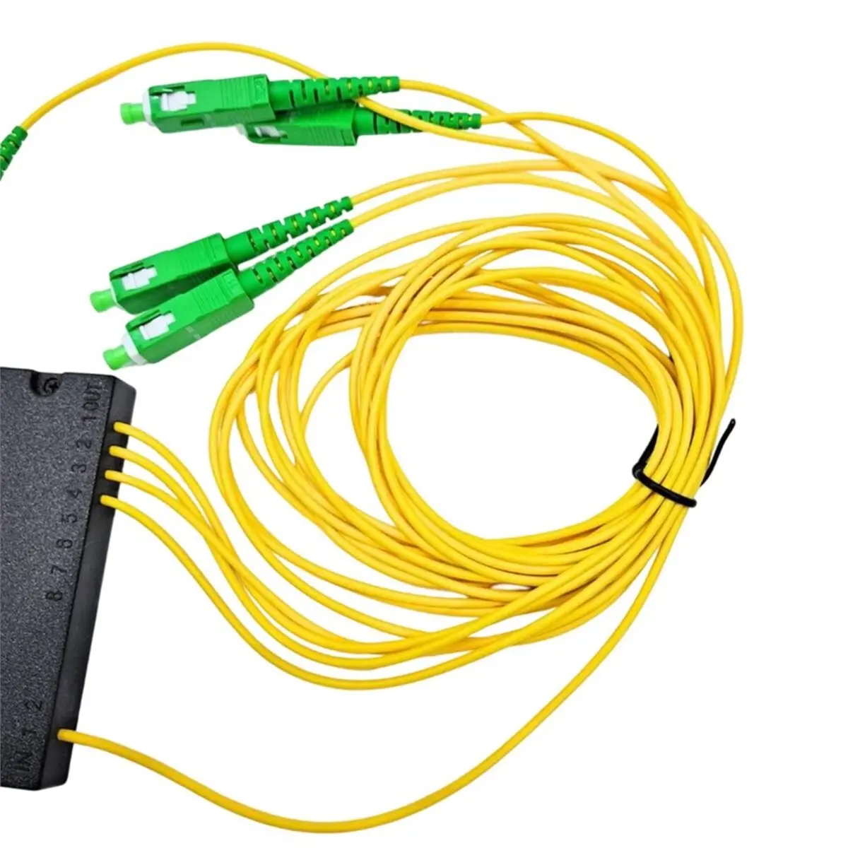 Фото Оптический разветвитель 1x4 SC/FTTH, оптический соединитель FBT, 1:4 SC, одномодовый, симплексный, PLC оптический сплиттер №1