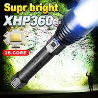 super bright led flashlight xhp360 flash light long shot 1500m usb outdoor rechargeable lamp 18650 battery zoom waterproof torch