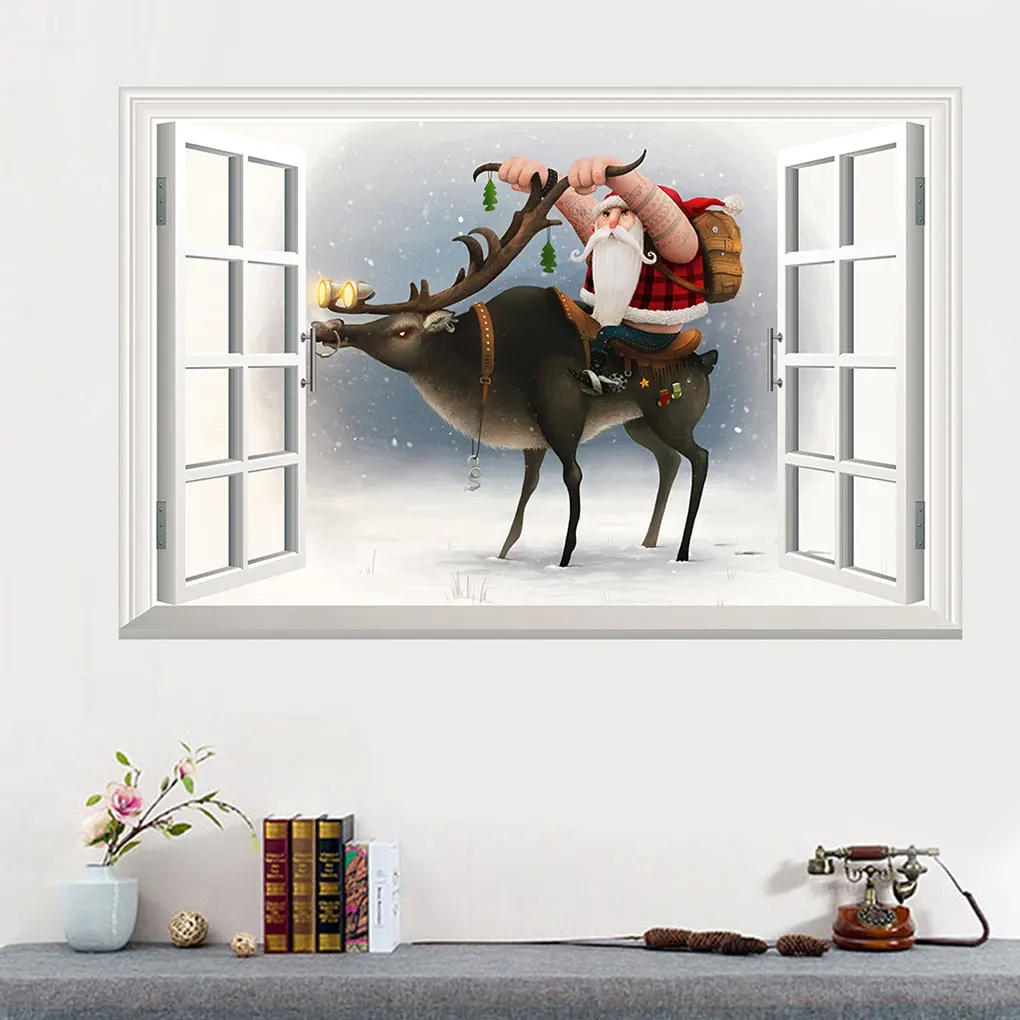 

Наклейки на стену из ПВХ с изображением лося и снега