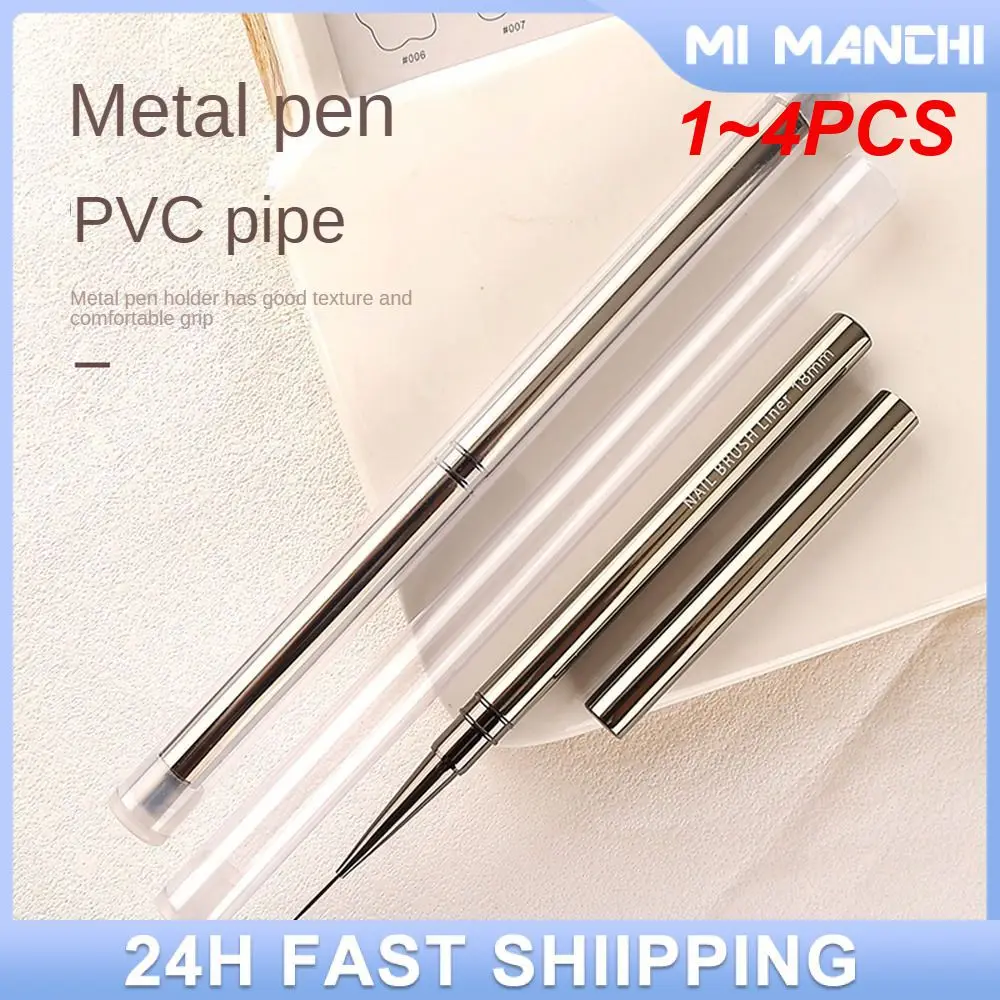 

1-4 шт. Гибкая не мельчайшая рулонная ручка для ногтей Натяжная проволочная щетка Металл подходит для Хука тонкие мазки размазывающаяся ручка