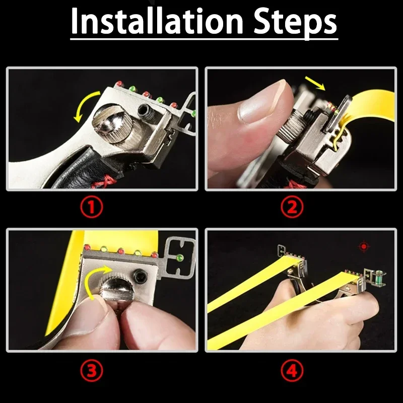 Лазерная Рогатка из сплава металлическая Резиновая лента высокоточные рогатки