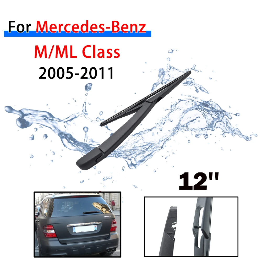 

Wiper 12" Rear Wiper Blade & Arm Set Kit For Mercedes-Benz M ML Class W164 Windshield Windscreen Rear Window